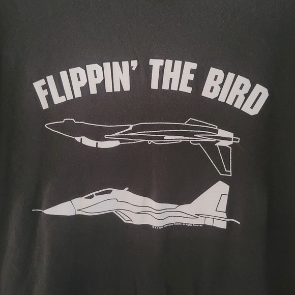 Mens SzL Top Gun Tshirt darker grey color - Picture 2 of 4